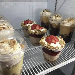 Our arrangement of house made parfaits