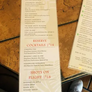 the menu