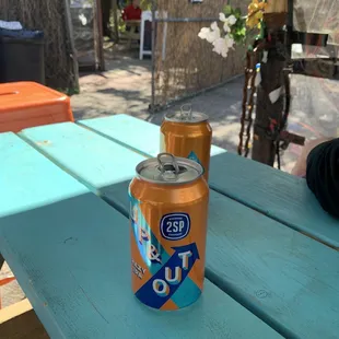 Outdoor seating. $5 IPA (+ not pictured $1.5 delicious hot dogs)