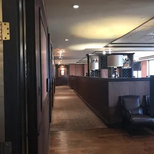 the lounge area of the hotel