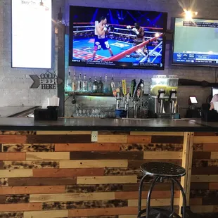 The front of the bar area