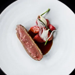 Breast of Duck, Strawberry &amp; Onion Medley