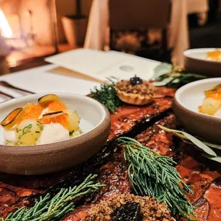 Appetizer by the fire