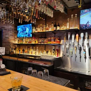 Bar view. Dodgers are on!