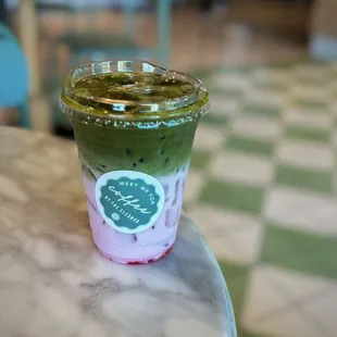 Raspberry matcha