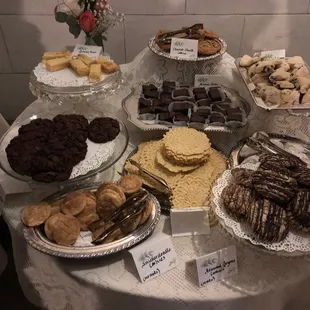 One of the three cookie tables - this one featured the snickerdoodles and brownie bites. They were favorites!