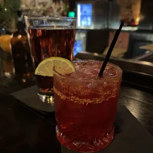 Spicy Hibiscus Marg & Uncle John's Cider