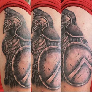 DETAILED SPARTAN SOLDIER DONE BY @INKED_BY_LOU
