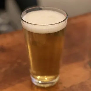 a glass of beer