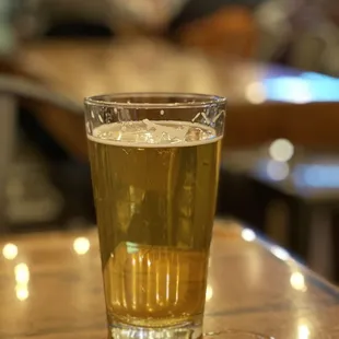 a glass of beer