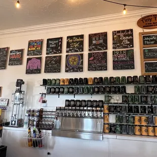 a variety of beers