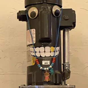 a face made out of a robot