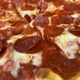 a pepperoni pizza