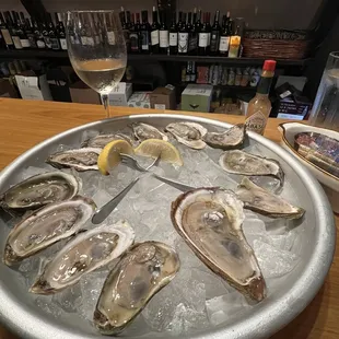 Raw oysters