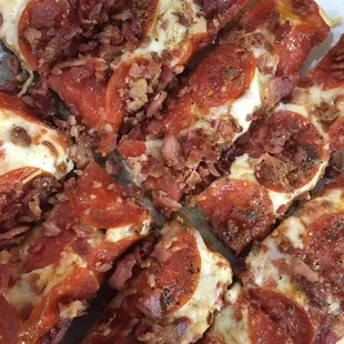 Pepperoni and bacon