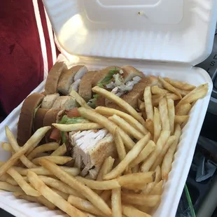 Club sandwich &amp; fries