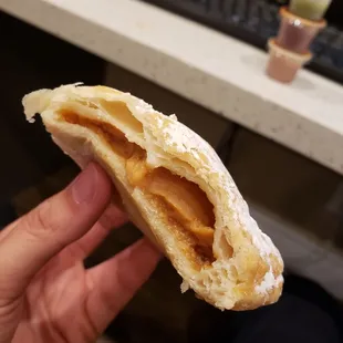 apple empanada with cajeta(dulce de leche)