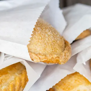 a plate of empanadas