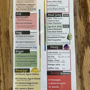 menu, sushi and sashimi