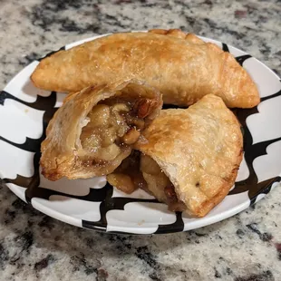 a plate of empanadas