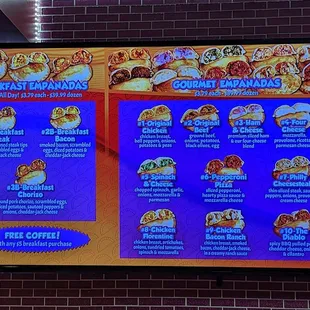 Empanada Menu - December 2022