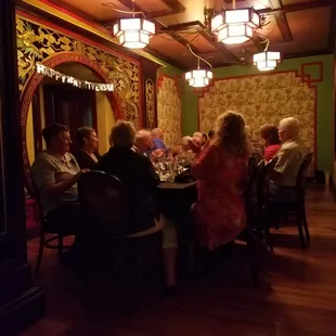 Another party in our Boom Boom Room - complete with Asian decor