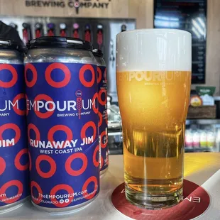 Nitro Coffee Blonde Ale and 4-pack for the road