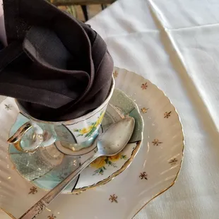 Different unique tea cups