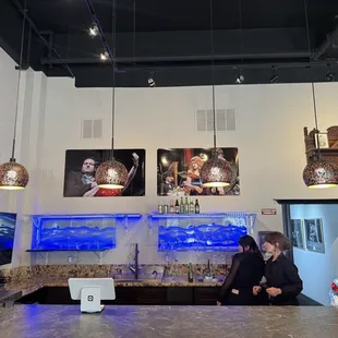 Full bar but they started cleaning up since it was the end of the show.