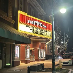 the exterior of the theater