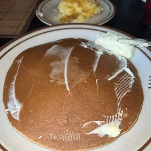 Pumpkin pancake and cheesy potatoes