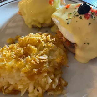 Salmon Benny &amp; mystic potatoes
