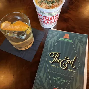 Old Fashioned and Cup Noodle concoction!