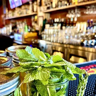 Everything is fresh, even the mint.