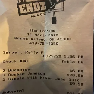 receipt