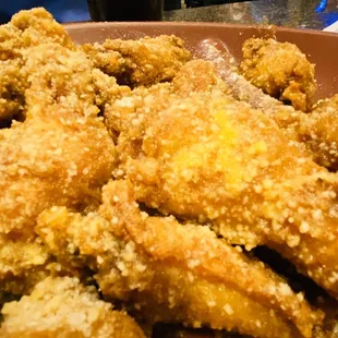 Close up garlic Parmesan wings
