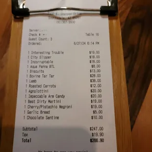 Our tab for 3