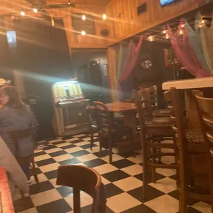A old country style pizza place and bar with live music