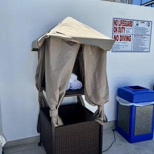 Worlds smallest cabana! Ah come on I joke you