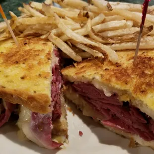 Reuben with fresh cut fries