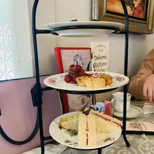 a three tiered cake stand