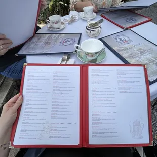Tea menu