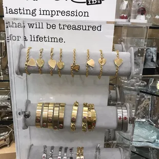 These Speidel bracelets and others can be engraved. We also carry medical ID bracelets as well.