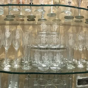 Glassware galore! Need engraved toasting, wine, rock, coffee or water glasses engraved? We've got you covered!