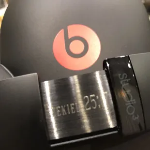 How great did these Beats headphones come out engraved?! You don't have to purchase your item in store to have it engraved!