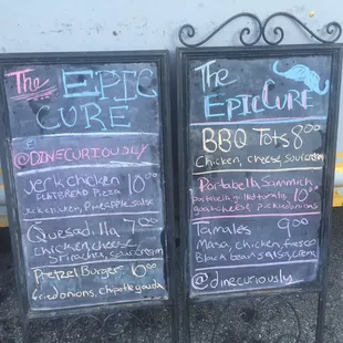 Menu of the Day!  Lots of choices...