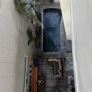 pool looked so inviting next to the bar