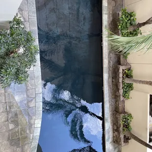 The discolored paint pool