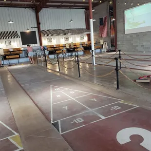 the shuffleboard court