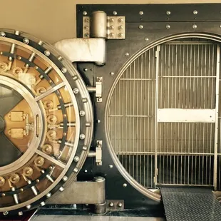Our Lobby Bank Vault.  Will soon be an escape....